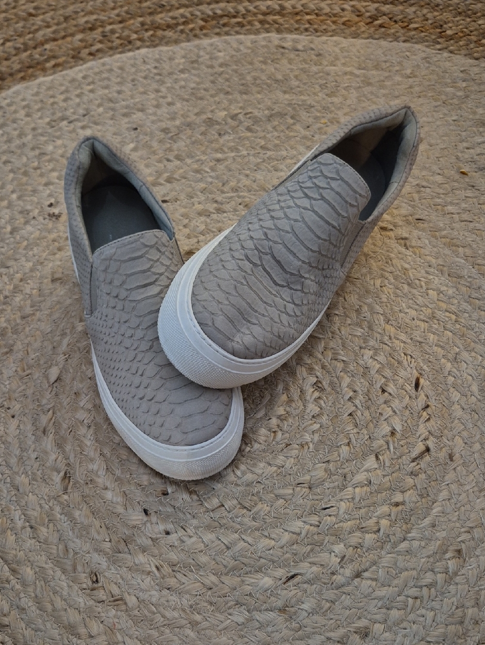 J/SLIDES Gray Slip-On Platform Sneakers
